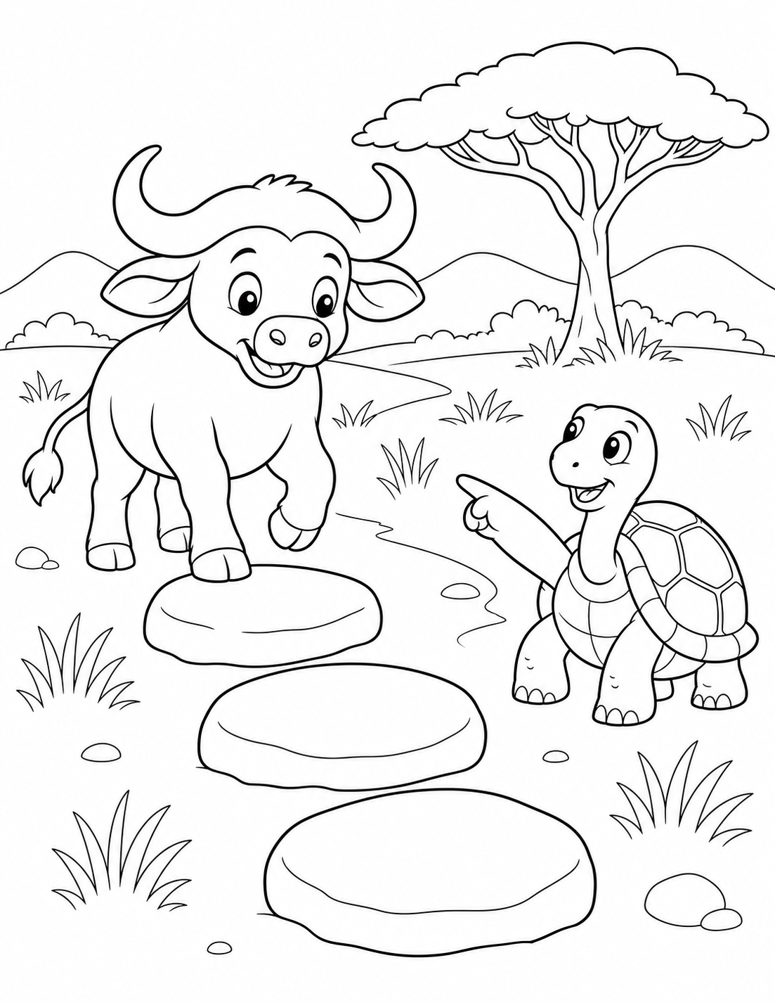 Coloring page: Troubalo Follows the Way